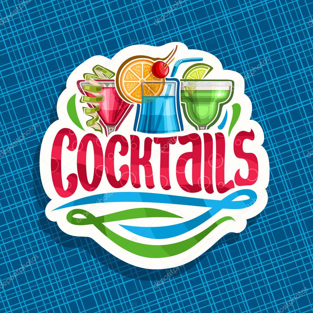 Vector logo for alcoholic Cocktails