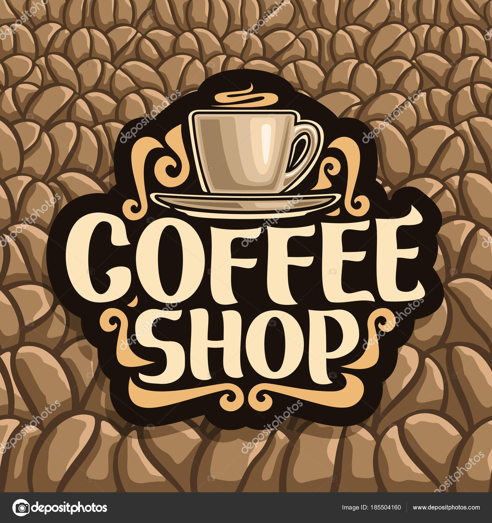 Imágenes tienda de cafe Vector Logotipo Para Tienda