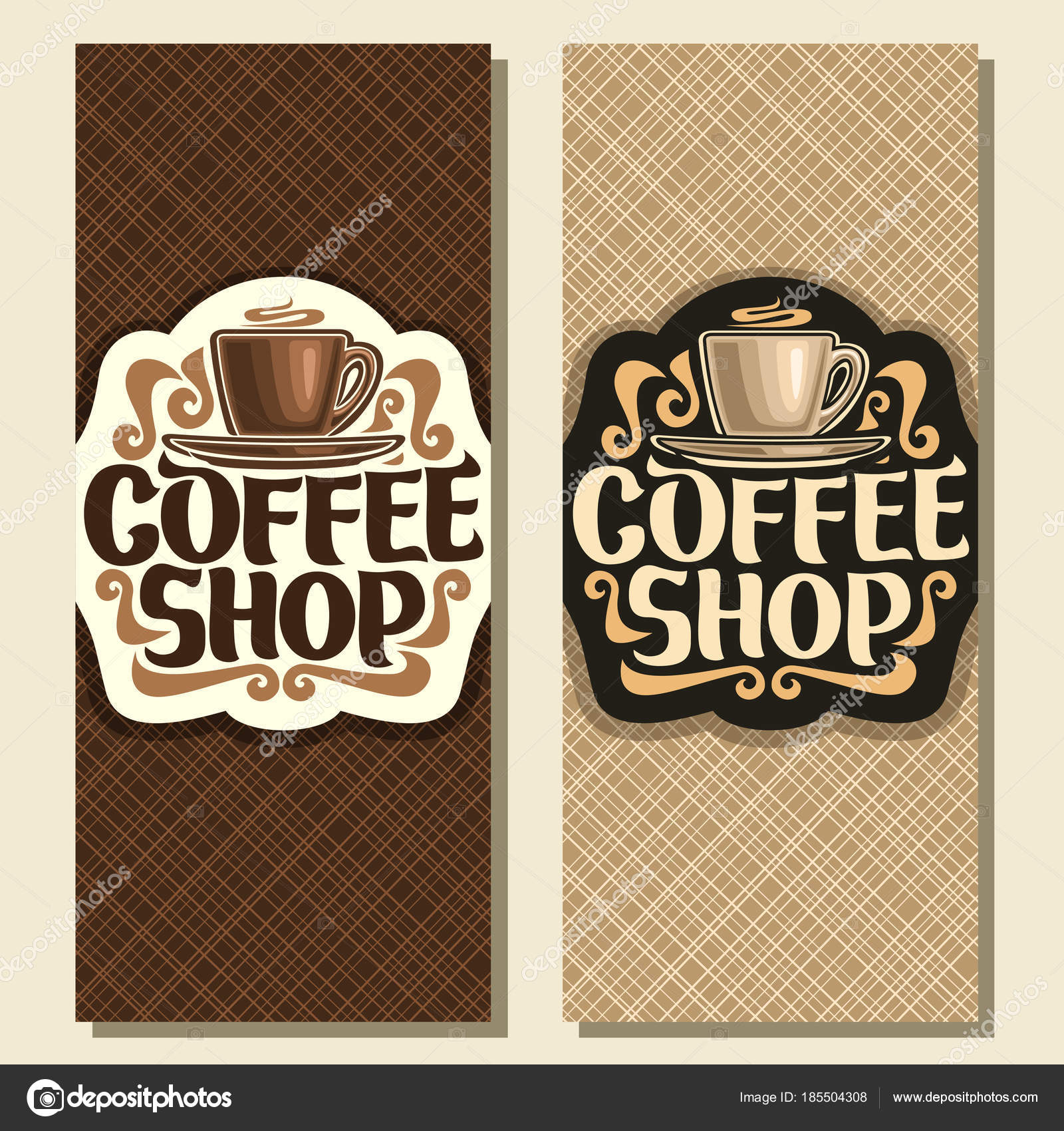 Download Vector Vertical Banners Coffee Shop — Stock Vector © mihmihmal #185504308