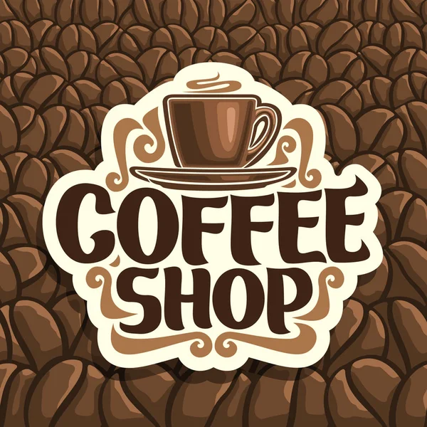 Logotipo Vetor Para Coffee Shop —  Vetores de Stock