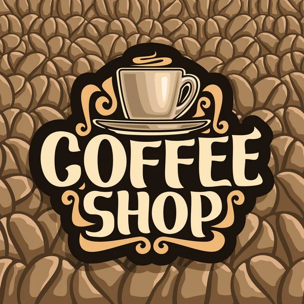 Logotipo Vetor Para Coffee Shop —  Vetores de Stock