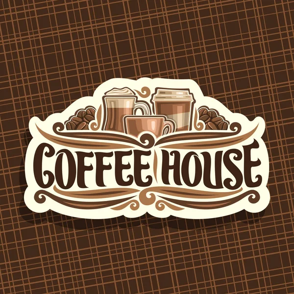 Logotipo Vetor Para Coffee House —  Vetores de Stock