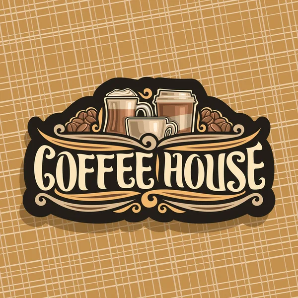 Logotipo Vetor Para Coffee House —  Vetores de Stock