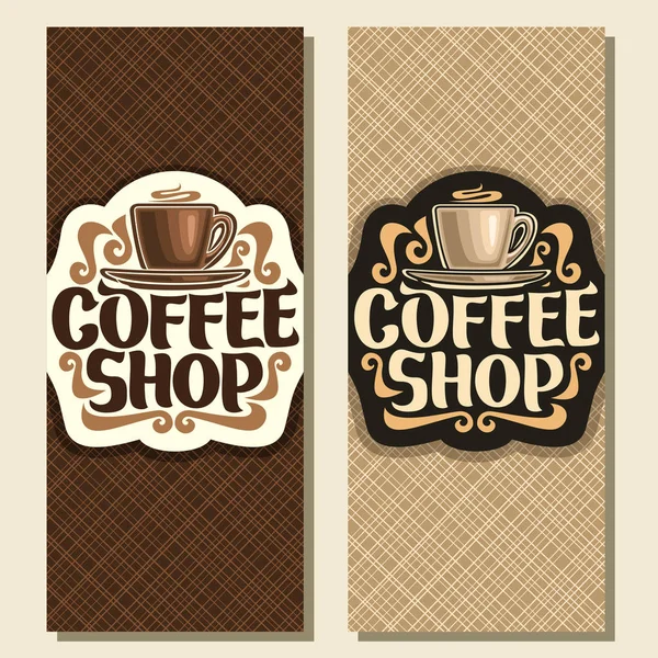 Bannières Verticales Vectorielles Pour Coffee Shop — Image vectorielle