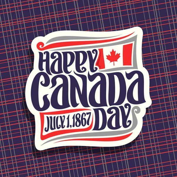 Logo Vectorial Para Día Canadá — Vector de stock
