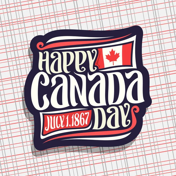 Logo Vettoriale Canada Day — Vettoriale Stock
