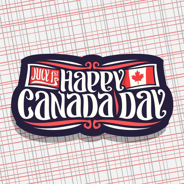 Vektor Logo Für Kanada Tag — Stockvektor