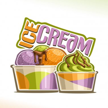 Doğal dondurma vektör çizim