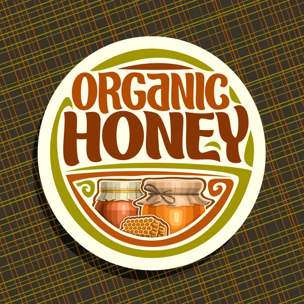 Vector Logo Organic Honey — Stock Vector