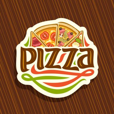 İtalyan Pizza için vektör logo