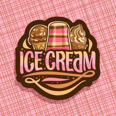 İtalyan dondurma vektör logosu
