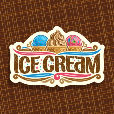 İtalyan dondurma vektör logosu