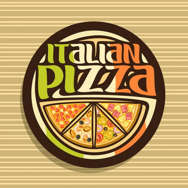 Vektor Logo Für Italienische Pizza — Stockvektor
