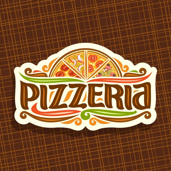 Wektor Logo Dla Pizzeria Włoska — Wektor stockowy