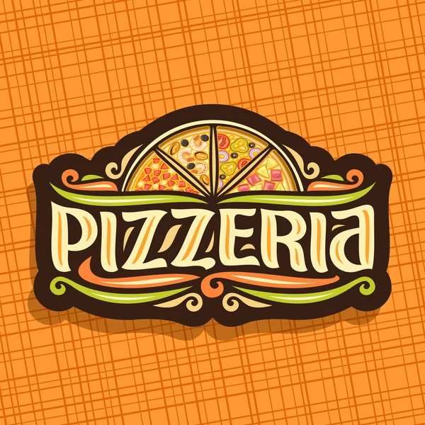 Vektor Logo Für Italienische Pizzeria — Stockvektor