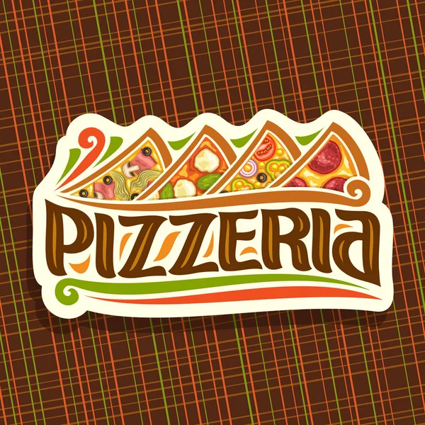Wektor Logo Dla Pizzeria Włoska — Wektor stockowy