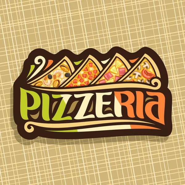 Vektor Logotypen För Italiensk Pizzeria — Stock vektor