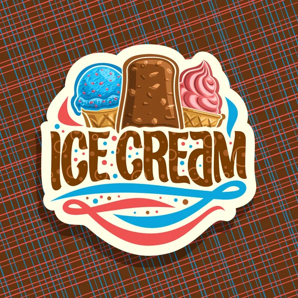 Talyan Dondurma Vektör Logosu — Stok Vektör