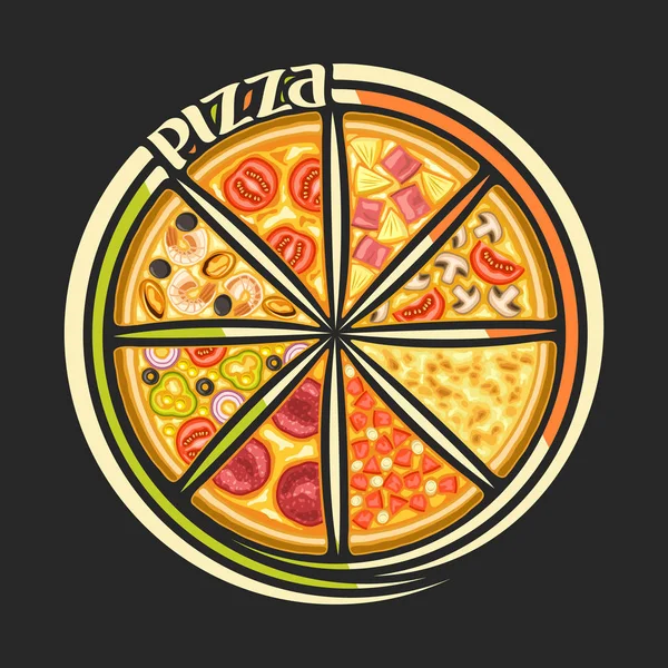 Wektor Logo Dla Włoskiej Pizzy — Wektor stockowy