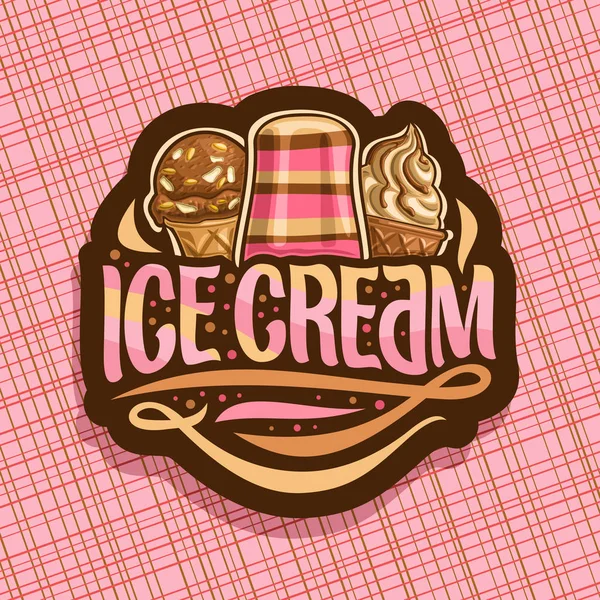 Talyan Dondurma Vektör Logosu — Stok Vektör