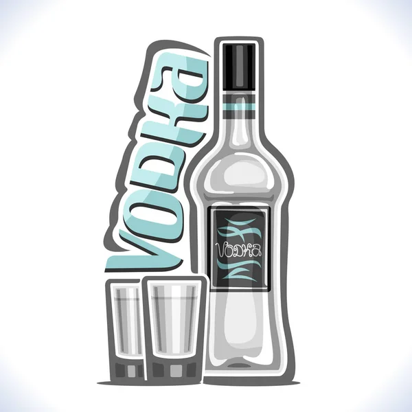 Ilustração Vetorial Bebida Alcoólica Vodka — Vetor de Stock