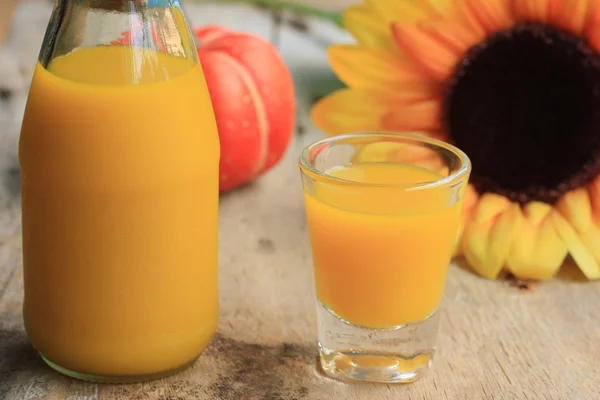Pumpkin juice with fresh — Stock Photo, Image
