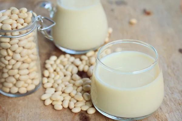 Bílé fazole s sójové mléko — Stock fotografie