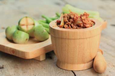 baharatlı biber kıyılmış domuz