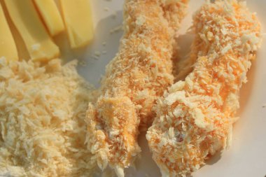 lezzetli peynir israf tava