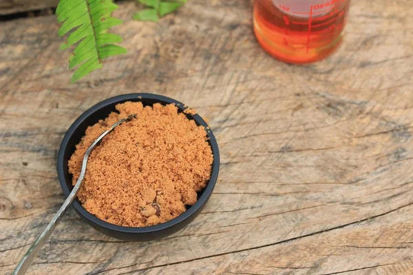 Organic brown sugar with honey — Stock Photo, Image