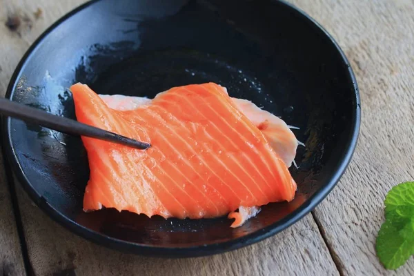 Sashimi de salmón de pescado fresco — Foto de Stock