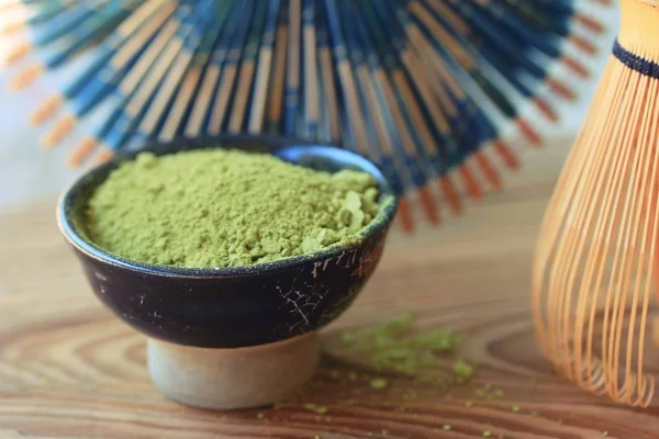 Polvo de té verde Matcha —  Fotos de Stock