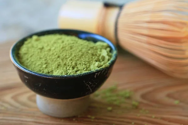 Polvo de té verde Matcha —  Fotos de Stock