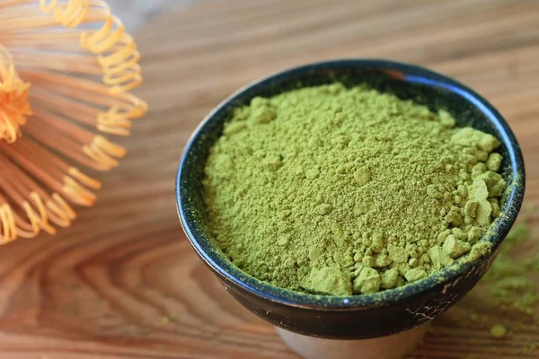 Polvo de té verde Matcha —  Fotos de Stock