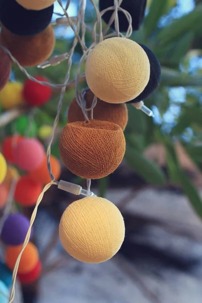 Colour light on tree — Stock Photo, Image