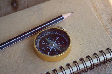 Kuru çiçek ile pusula