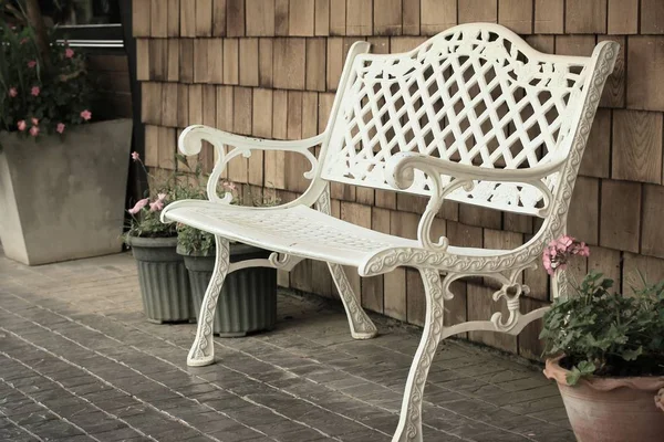 Panca vintage una sedia — Foto Stock