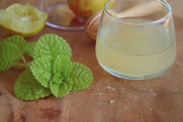 Zitronensaft mit Minze — Stockfoto