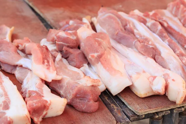 Vepřové maso na trh — Stock fotografie