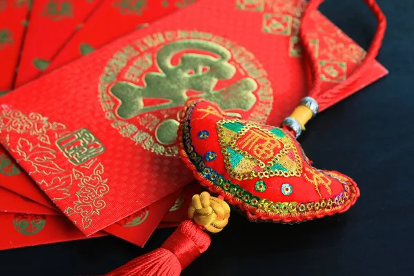 Czerwone koperty w chiński nowy rok — Zdjęcie stockowe