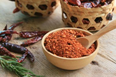 Kurutulmuş kırmızı biber ile