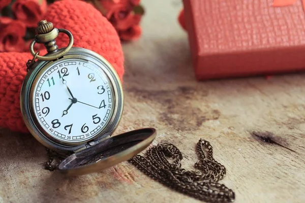 Vintage antique pocket watch — Stock Photo, Image