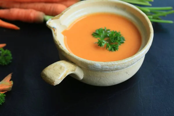 Soupe de carotte fraîche — Photo