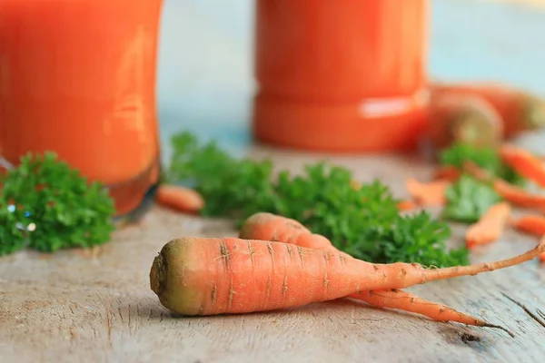 Carrot juice with fresh — Stock Photo, Image