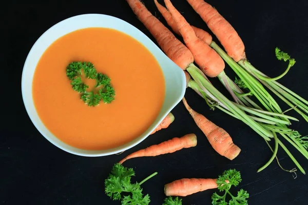 Soupe de carotte fraîche — Photo