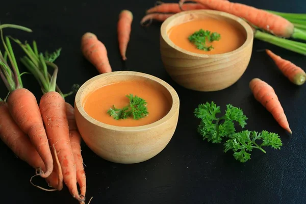 Soupe de carotte fraîche — Photo