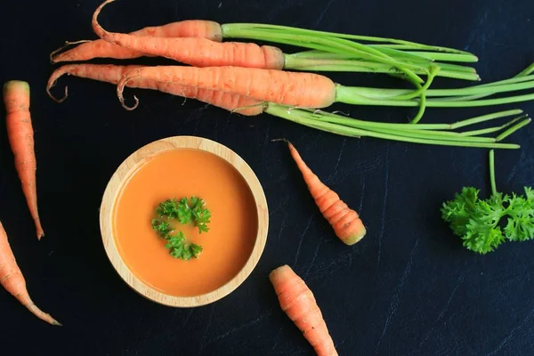 Soupe de carotte fraîche — Photo