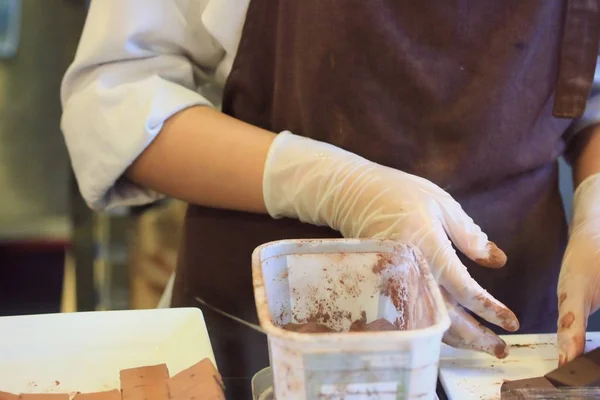 Lekkere chocolade maken — Stockfoto