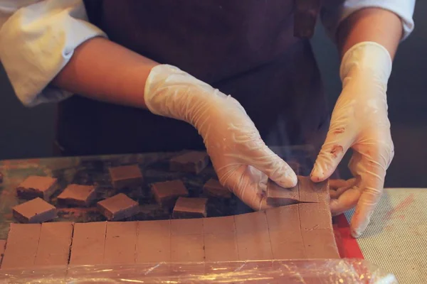 Lekkere chocolade maken — Stockfoto