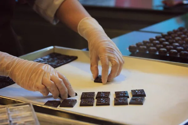Lekkere chocolade maken — Stockfoto